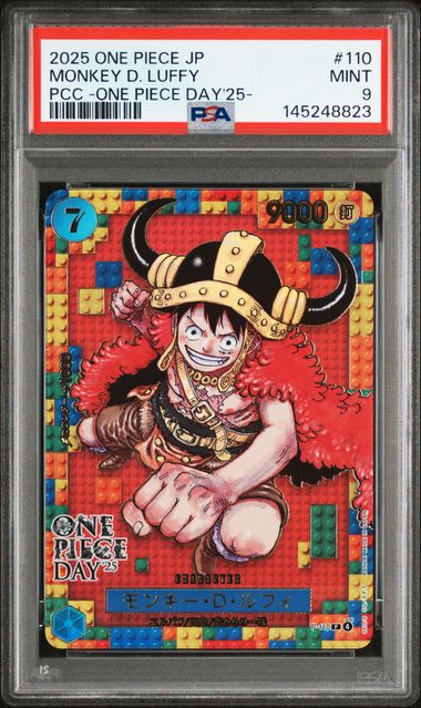 2025 ONE PIECE JAPANESE PREMIUM CARD COLLECTION -ONE PIECE DAY'25- P-110 MONKEY D. LUFFY PSA 9