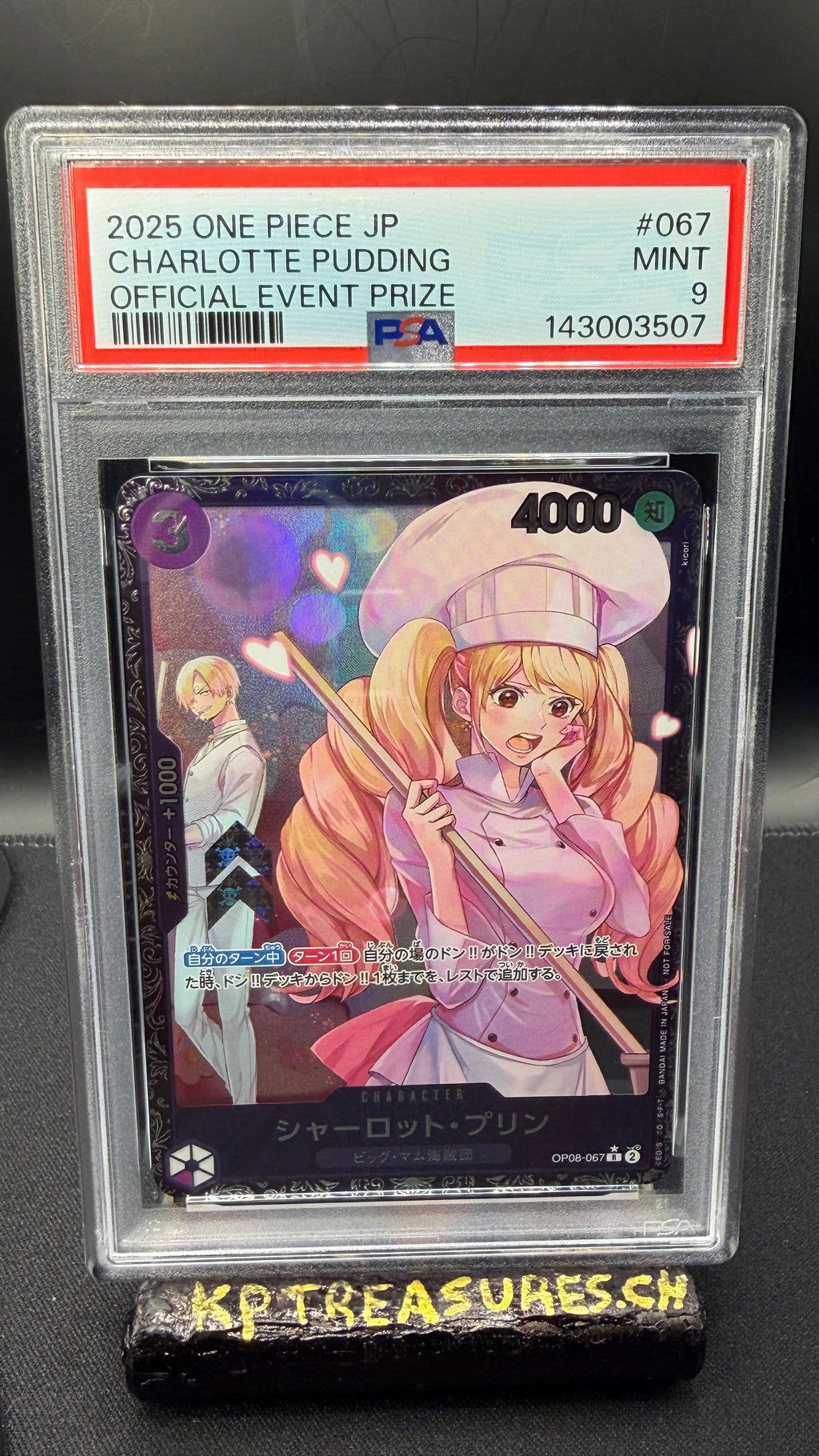 Charlotte Pudding OP08-067 Tournment Promo PSA 9