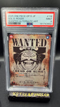 2025 ONE PIECE JAPANISCH OP13 OP09-118 GOL D. ROGER WANTED ALTERNATIVE KUNST PSA 9
