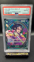 2025 ONE PIECE JAPANISCH EB03-018 TASHIGI SPECIAL ALTERNATIVE KUNST PSA 10