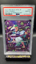 2024 ONE PIECE JAPONAISE OP09 OP05-067 ZORO-JUUROU ALTERNATIVE ART SPÉCIALE PSA 10