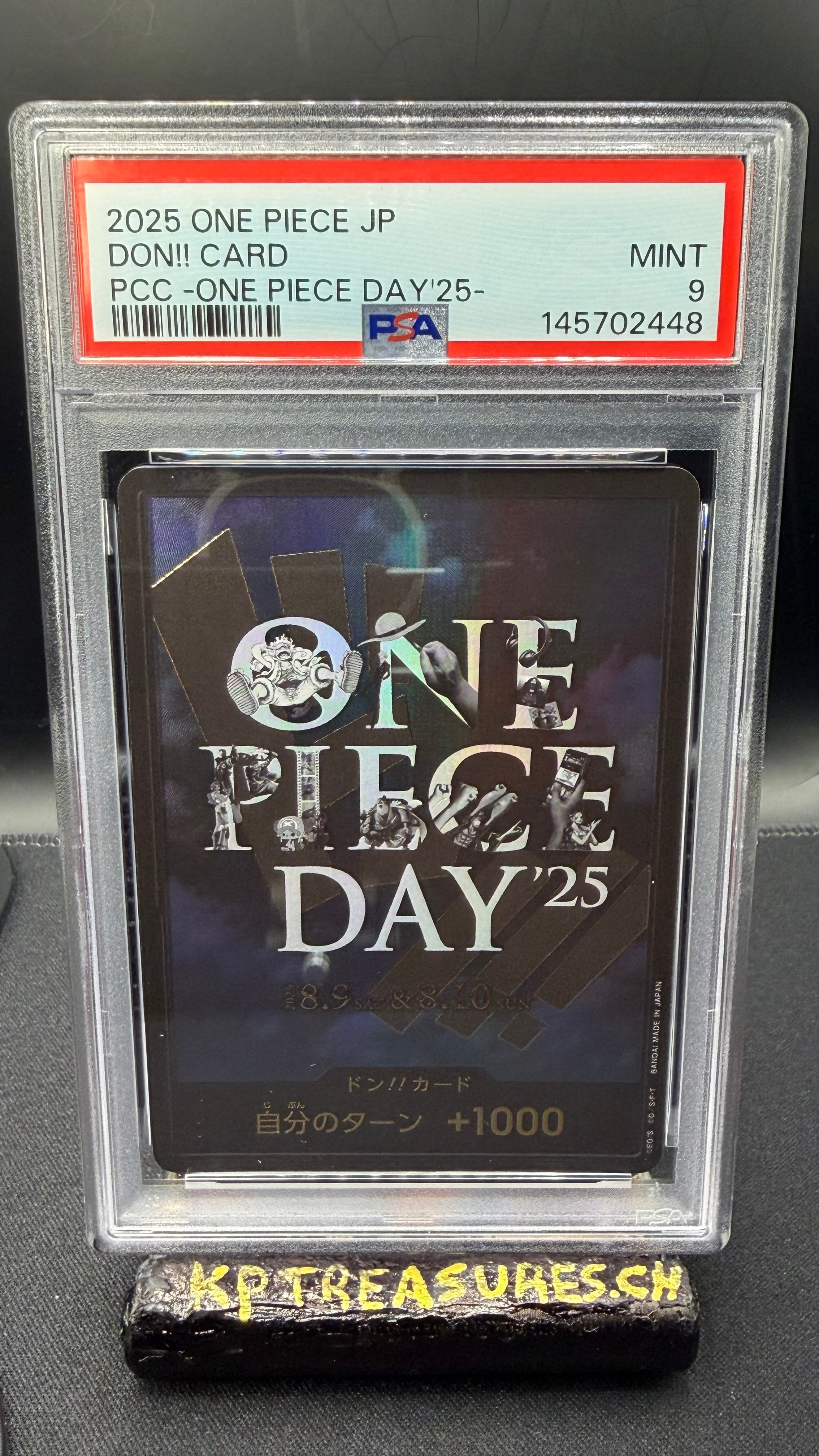 2025 ONE PIECE JAPANISCHE PREMIUM KARTENKOLLEKTION -ONE PIECE DAY'25- DON!! KARTE PSA 9