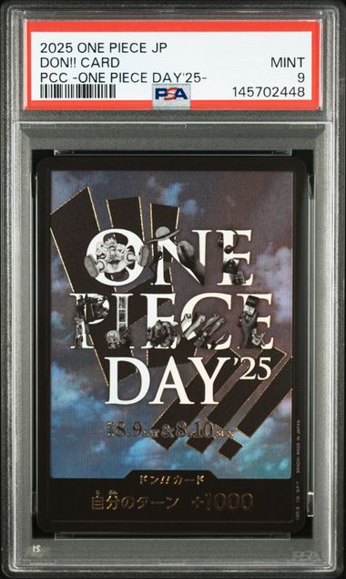 2025 ONE PIECE JAPANESE PREMIUM CARD COLLECTION -ONE PIECE DAY'25- DON!! CARD PSA 9
